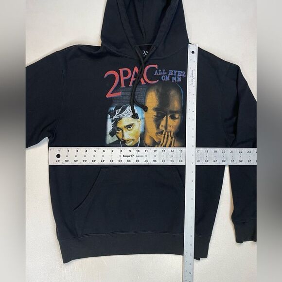 2pac Tupac Shakur All Eyez On Me Graphic Pullover Hoodie Women Medium Black - Picture 5 of 5